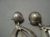 Stunning Vintage Navajo Sterling Silver Native American Earrings Old-Nativo Arts