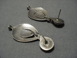 Stunning Vintage Navajo Sterling Silver Native American Earrings Old-Nativo Arts
