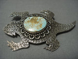 Stunning Vintage Navajo Toad Sterling Native American Jewelry Silver Pin Pendant Old Pawn-Nativo Arts