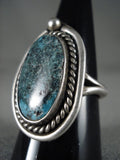 Stunning Vintage Navajo Turquoise Native American Jewelry Silver Ring Old Jewelry-Nativo Arts