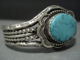 Stunning Vintage Navajo Turquoise Sterling Native American Jewelry Silver Bracelet Old Pawn Cuff-Nativo Arts