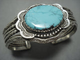Stunning Vintage Navajo Turquoise Sterling Native American Jewelry Silver Bracelet Old Pawn Cuff-Nativo Arts