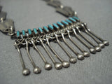 Stunning Vintage Navajo Turquoise Sterling Silver Native American Jewelry Necklace-Nativo Arts