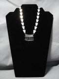 Stunning Vintage Navajo Turquoise Sterling Silver Native American Jewelry Necklace-Nativo Arts