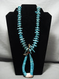 Stunning Vintage Santo Domingo/ Navajo Native American Jewelry jewelry Turquoise Hiehsi Necklace Jacla-Nativo Arts