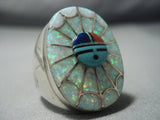 Stunning Vintage Zuni Turquoise Sterling Native American Jewelry Silver Ring Old-Nativo Arts
