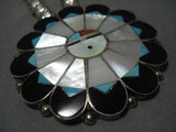 Stunning Vintage Zuni Turquoise Sterling Silver Native American Necklace-Nativo Arts