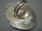 Stunnng Huge Vintage Native American Jewelry Navajo Royston Turquoise Sterlng Silver Ring Old-Nativo Arts