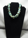 Super Chunky Vintage Navajo Royston Turquoise Native American Jewelry Silver Necklace Old-Nativo Arts