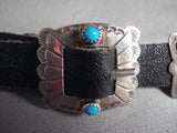 Superb Vintage Navajo Native American Jewelry jewelry Hand Wrought Concho Belt Hat Band Hatband-Nativo Arts