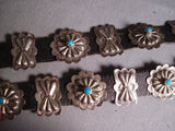 Superb Vintage Navajo Native American Jewelry jewelry Hand Wrought Concho Belt Hat Band Hatband-Nativo Arts