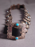 Superb Vintage Navajo Native American Jewelry jewelry Hand Wrought Concho Belt Hat Band Hatband-Nativo Arts