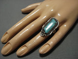 Superior Apache Turquoise Vintage Navajo Sterling Silver Native American Jewelry Ring-Nativo Arts