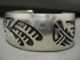 Superior Vintage Hopi/ Navajo 'Winged Kachina' Native American Jewelry Silver Bracelet Old Jewelry-Nativo Arts