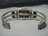 Superior Vintage Native American Jewelry Navajo **bulbous Bisbee Turquoise** Sterling Silver Bracelet-Nativo Arts