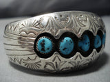 Superior Vintage Native American Jewelry Navajo Turquoise Sterling Silver Bracelet Cuff Old-Nativo Arts
