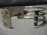 Superior Vintage Native American Navajo Domed Turquoise Sterling Silver Bracelet Old-Nativo Arts