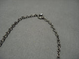 Superior Vintage Native American Navajo Feather Sterling Silver Necklace Old-Nativo Arts