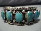 Superior Vintage Native American Navajo Royston Turquoise Sterling Silver Bracelet Old-Nativo Arts