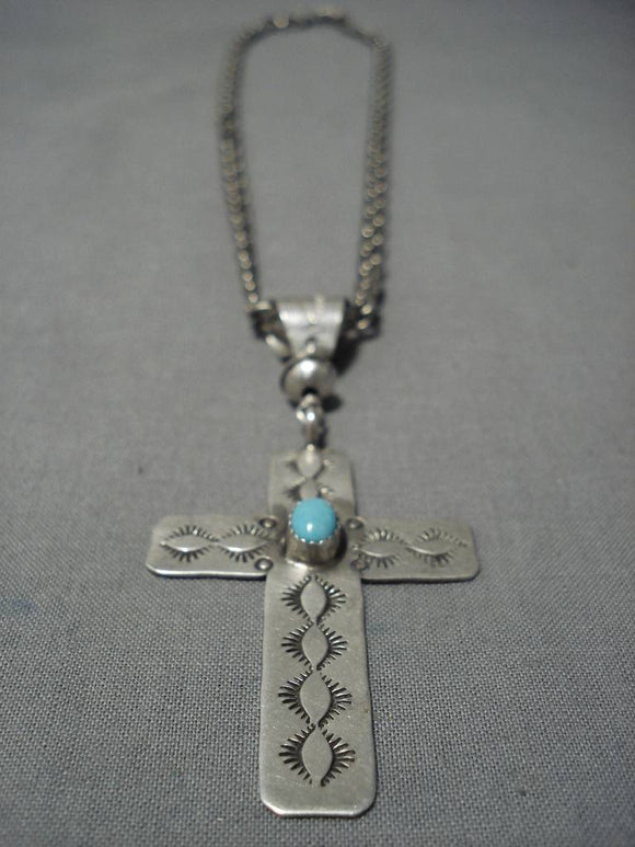 Beaded Cross Necklace Pendant Iridescent Purple – Waci'-ci Trading Co.