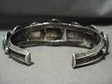 Superior Vintage Navajo Cerrillos Turquoise Native American Jewelry Silver Bracelet Old Jewelry-Nativo Arts