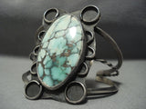 Superior Vintage Navajo Green Turquoise Sterling Native American Jewelry Silver Bracelet Old-Nativo Arts