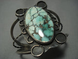 Superior Vintage Navajo Green Turquoise Sterling Native American Jewelry Silver Bracelet Old-Nativo Arts