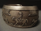 Superior Vintage Navajo 'Hogan Love' Native American Jewelry Silver Bracelet-Nativo Arts
