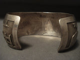 Superior Vintage Navajo 'Hogan Love' Native American Jewelry Silver Bracelet-Nativo Arts