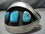 Superior Vintage Navajo Turquoise Sterling Silver Native American Bracelet-Nativo Arts