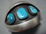 Superior Vintage Navajo Turquoise Sterling Silver Native American Bracelet-Nativo Arts