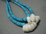 Superior Vintage Santo Domingo/ Navajo Native American Jewelry jewelry 'Graduating Turquoise' Necklace Old-Nativo Arts