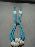 Superior Vintage Santo Domingo/ Navajo Native American Jewelry jewelry 'Graduating Turquoise' Necklace Old-Nativo Arts
