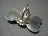 Superlative Tso Family Bisbee Turquoise Coral Sterling Native American Jewelry Silver Ring-Nativo Arts