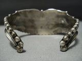 Superlative Vintage Native American Jewelry Hopi Cleve Honyaktewa Sterling Silver Turquoise Bracelet-Nativo Arts