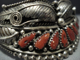 Superlative Vintage Native American Jewelry Hopi Cleve Honyaktewa Sterling Silver Turquoise Bracelet-Nativo Arts