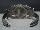 Superlative Vintage Native American Jewelry Navajo Natural Turquoise Sterling Silver Bracelet Old-Nativo Arts