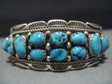 Superlative Vintage Native American Jewelry Navajo Synergy Turquoise Sterling Silver Begay Bracelet-Nativo Arts
