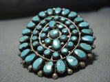 Superlative Vintage Navajo Turquoise Sterling Silver Native American Jewelry Ring Old-Nativo Arts
