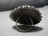 Superlative Vintage Navajo Turquoise Sterling Silver Native American Jewelry Ring Old-Nativo Arts
