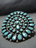Superlative Vintage Navajo Turquoise Sterling Silver Native American Jewelry Ring Old-Nativo Arts