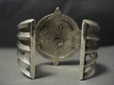 Symbolic And Important Navajo Sterling Native American Jewelry Silver Sun Bracelet-Nativo Arts