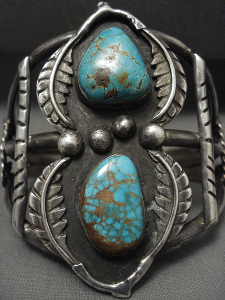 Tall And Detailed Vintage Navajo Number 8 #8 Turquoise Native