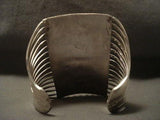 TALL TALL TALL VINTAGE ZUNI TURQUOISE SILVER BRACELET-Nativo Arts