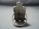 Tall Vintage Navajo Sterling Native American Jewelry Silver Peyote Bird Ring-Nativo Arts