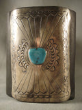 Tall Vintage Navajo Turquoise Native American Jewelry Silver Ketoh Bracelet Old Vtg Sterling-Nativo Arts
