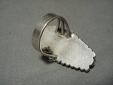 Taller And Unique Vintage Navajo Cerrillos Turquoise Native American Jewelry Silver Raindrop Ring-Nativo Arts