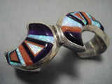 Technique Technique! Waving Vintage Navajo Turquoise Opal Pueblo Native American Jewelry Silver Bracelet-Nativo Arts