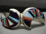 Technique Technique! Waving Vintage Navajo Turquoise Opal Pueblo Native American Jewelry Silver Bracelet-Nativo Arts
