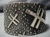Thcik And Heavy!! 112 Grams Native American Sterling Silver Bracelet Cuff-Nativo Arts